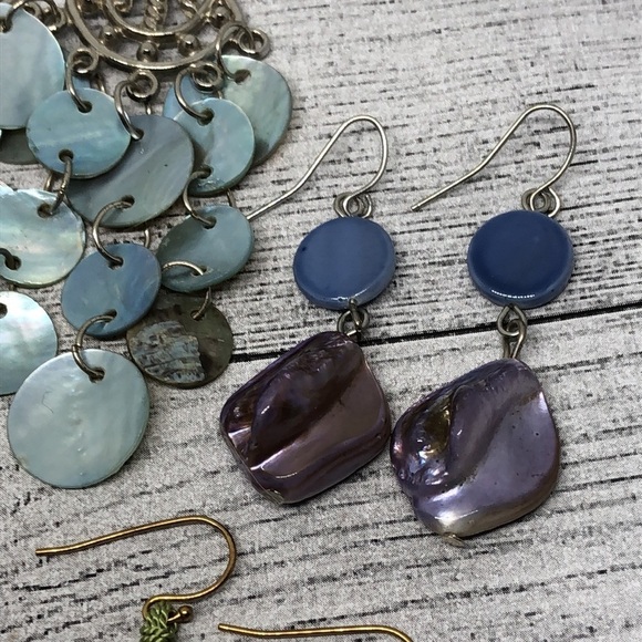 Bundle lot 8 seaside beach boho sea ocean shell mermaid jewelry dangle drop - Picture 4 of 8